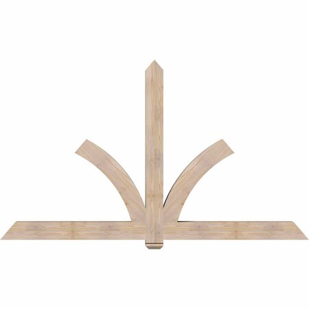 Ekena Millwork Redmond Smooth Timber Gable Bracket, Douglas Fir, 96"W x 56"H x 5 1/2"D x 5 1/2"F, 14/12 Pitch GBW096X56X0606RED00SDF